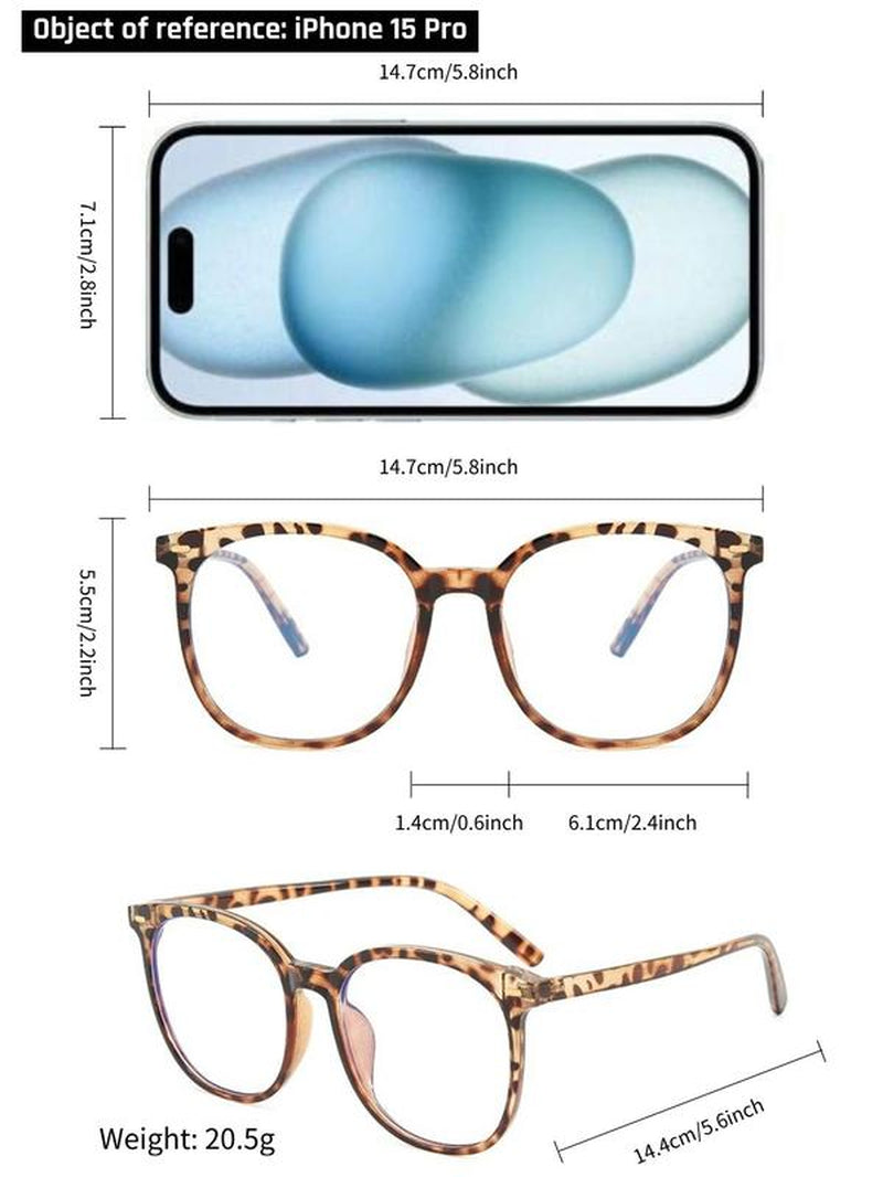 Trendy Leopard Pattern Frame Eyeglasses, Fashionable Blue Light Blocking Glasses for Women & Men, Fashion Eyeglasses for Work, Daily Clothing Decor, Perfect for Student Daily Use