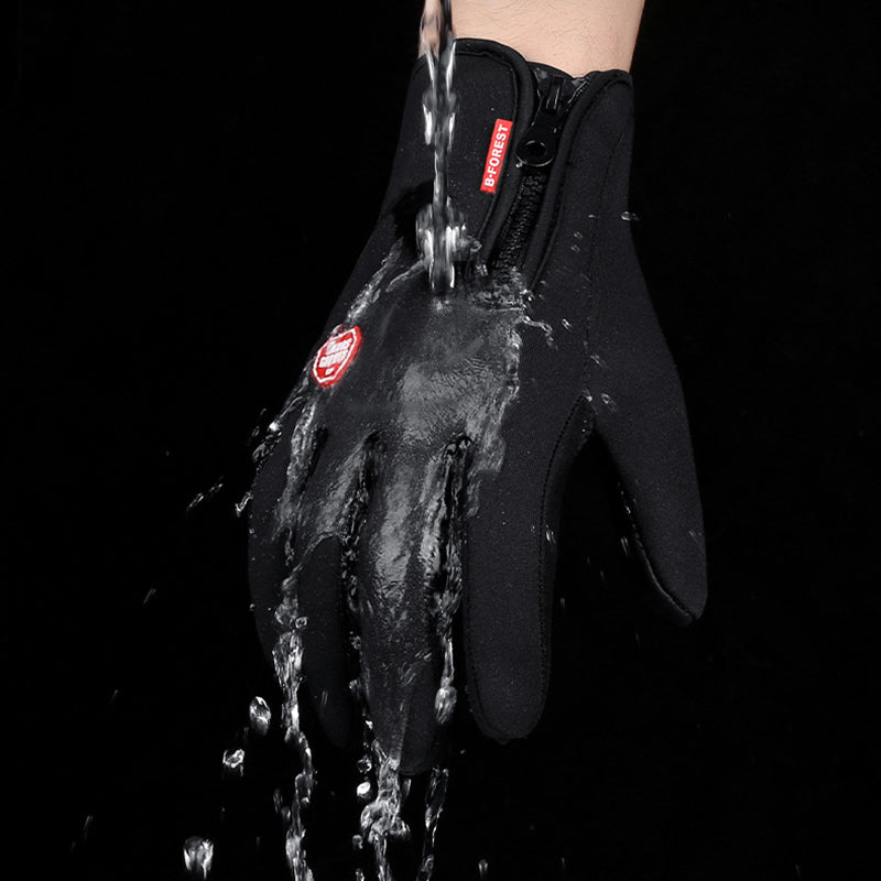 Heated Winter Gloves Touch Screen Riding Motorcycle Sliding Waterproof Sports Gloves With Fleece