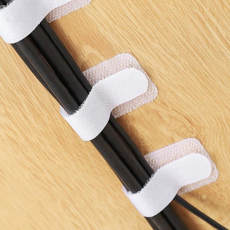 Summer Self Adhesive Cable Management Ties, 10Pcs Cable Organizing Straps, Electric Wire Velcro for Home Office, Bedroom Accessories, Desk Accessories, Office Accessories, Dorm Essentials