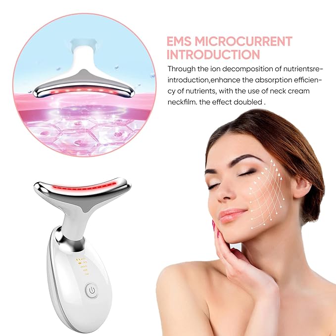 Facial Massager for Skin Care | Double Chin Treatment | 7 Color Modes | Face Sculpting Tool | Thermal, Vibration, Microcurrent | USPS/UPS Tracking (US Shipping Only)