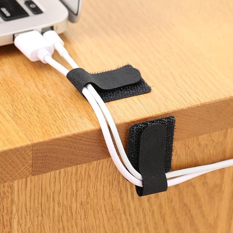 Summer Self Adhesive Cable Management Ties, 10Pcs Cable Organizing Straps, Electric Wire Velcro for Home Office, Bedroom Accessories, Desk Accessories, Office Accessories, Dorm Essentials