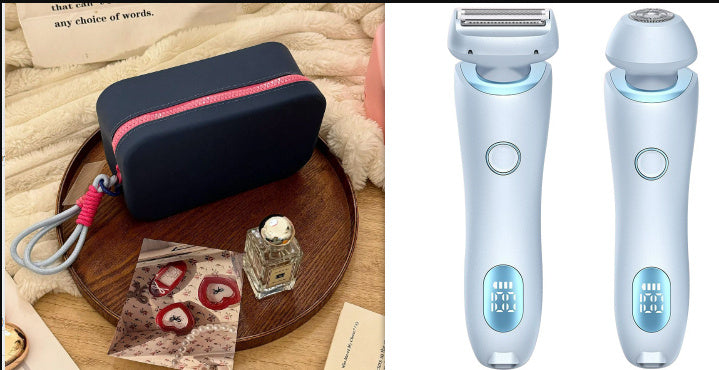 “2-in-1 USB Rechargeable Hair Remover & Epilator – Smooth Shave for Face, Body, and Bikini”